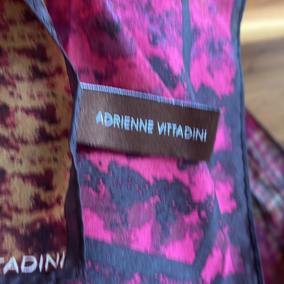 Adrienne Vittadini Silk Scarf Purple - Picture 6 of 6